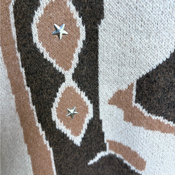 Lucky Brand Brown and Cream Western Sweater - Picture 3 of 5